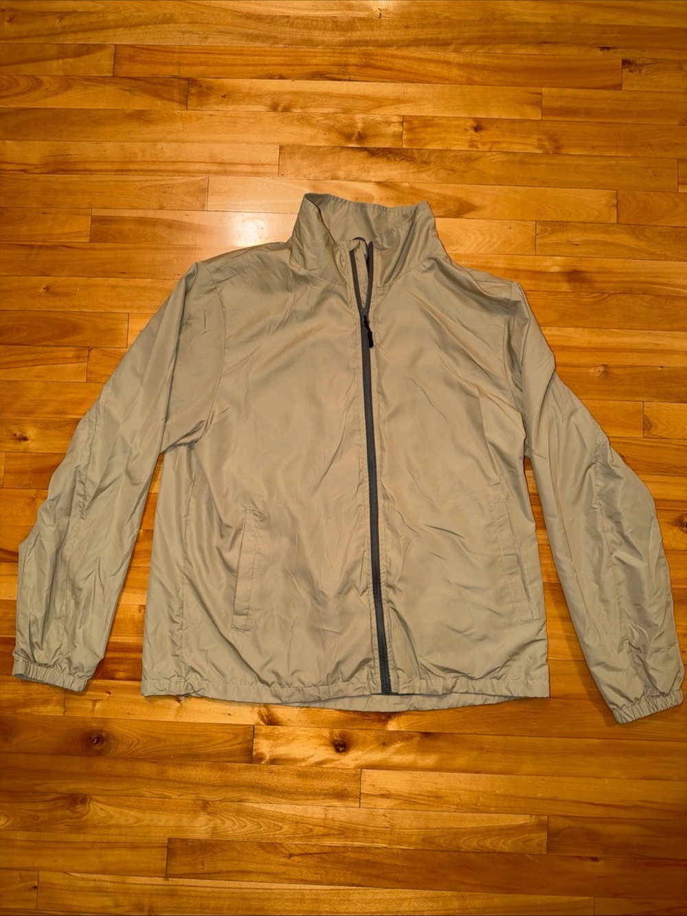 Little Donkey Andy Womens L Khaki Hooded Rain Jacket Windbreaker Mesh Lined